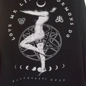 Love Me Like My Demons Do Black Craft Zip up Hoodie